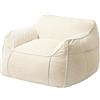 Bananair Poltrona pouf in velluto a coste BANANAIR 100x110 cm bianco