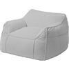 Bananair Poltrona pouf in velluto a coste BANANAIR 100x110 cm grigio chiaro