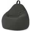 Bananair Pouf sacco in velluto a coste BANANAIR 105 x 85 cm grigio scuro