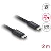 Delock Koaxiales USB 40 Gbps Kabel USB PD 3.1 240 W 2 m