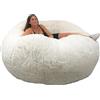 Bananair Pouf gigante finta pelliccia BANANAIR bianco 160 cm