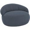 Bananair Pouf XXL sfoderabile in velluto a coste BANANAIR 110x100 cm grigio scuro