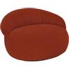 Bananair Pouf XXL sfoderabile in velluto a coste BANANAIR 110x100 cm rosso