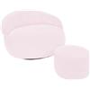Bananair Pouf XXL sfoderabile in velluto a coste BANANAIR 110x100 cm + poggiapiedi rosa