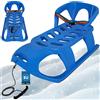 KOTARBAU® Slittino da Neve per Bambini Slittini con Schienale e Cintura di Sicurezza Plastica Blu Slittino per Bambini con Corda Da Traino