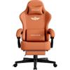 GTPLAYER sedia da gioco Poltrona da gioco ergonomica Sedia da scrivania Sedia da ufficio con superficie in tessuto Cuscino di seduta a molla, braccioli di collegamento, con poggiapiedi