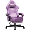 GTPLAYER sedia da gioco Poltrona da gioco ergonomica Sedia da scrivania Sedia da ufficio con superficie in tessuto Cuscino di seduta a molla, braccioli di collegamento, con poggiapiedi