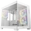DeepCool CG330 3F WH, torre, PC, bianco, ITX, micro ATX, acrilonitrile-butadiene-stirene (ABS), SPCC, vetro temperato, 16,4 cm