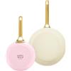 GreenPan CC008482-001, Set per fritture, verde, rosa, alluminio, Vetroceramica, oro, acciaio inossidabile