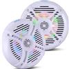 Pyle Altoparlanti da esterno Pyle - Altoparlanti da esterno - Altoparlanti da esterno impermeabili da 250 Watt, altoparlanti passivi a 2 vie con luci LED bianche