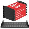 Pyle Ripiano Pyle per armadio di rete e armadio server - Ripiano per rack da 19 pollici - Ripiano e ripiano inseribile in metallo - Set da 8 - 1U - 50 kg - Nero