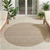 Carpetsale24 Tappeto da Esterno Impermeabile e Resistente ai Raggi UV Ideale Cucina Balcone Terrazza Giardino Soggiorno Dimensioni: 200 cm Rotondo