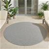 Carpetsale24 Tappeto da Esterno Impermeabile e Resistente ai Raggi UV Ideale Cucina Balcone Terrazza Giardino Soggiorno Dimensioni: 120 cm Rotondo