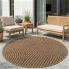 Carpetsale24 Tappeto Interno Esterno Impermeabile Look Naturale Juta Ideale per Soggiorno Cucina Terrazza e Balcone, Dimensioni: 80 cm Rotondo