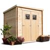 Frankystar Birba - Casetta da giardino in legno di abete casetta da esterno 200x200x218H cm blockhouse ripostiglio da esterno