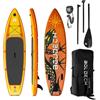 Boudech Stand Up Paddle Board Flatwater/Touring - Tavola da SUP gonfiabile 300X75X15 cm con pagaia regolabile, cavigliera, gonfiatore, kit riparazione e borsa da trasporto. Peso Max 140kg
