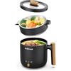 Audecook - Olla calda elettrica con vapore e padella antiaderente multifunzionale per friggere/stufare/cuocere a vapore, ideale per ramen