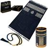 mahnur Kaaba Design - Set regalo islamico con tasbih, borsa Kaaba e tappeto da preghiera portatile (design 2)