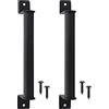 ANTHYTA Set di 2 maniglie per porta da fienile, resistenti, con 4 viti (M4 x 15 mm), maniglia nera per porta scorrevole, armadio, cancello in legno
