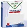 Profar Compresse Sterili in Cotone per Medicazioni 10x10 cm, 100 compresse