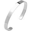 Treasure Bay Bracciale rigido da uomo in argento Sterling 925 massiccio, 8 mm, tinta unita, 20.5 cm, Argento