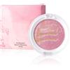 KARLOR Blush con luccichio, blush illuminante, cipria con glitter, 3 colori misti, blush illuminante in polvere perlescente, texture in marmo (01# rosa)