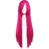 MapofBeauty 32 Pollic/80 cm Lungo Dritto Anime Costume Cosplay Festa Parrucca (Caldo Rosa)