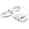 Belkin Hub Belkin BoostCharge 4 ports 2 USB C et 2 USB A avec câble de 2 m Blanc