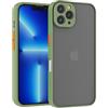Mixroom - Cover Custodia per Apple iPhone 16 Pro Max Bumper Opaco Protezione Fotocamera con Retro Semitrasparente Bordo Morbido in TPU Colore VERDE MELA