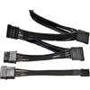 be quiet! Cavo PSU CM-61050, 3x S-ATA, 1x HDD, 900mm Lunghezza, Nero | Fino a 4 unità, adattatore FDD in dotazione, rivestimento singolo, compatibile con tutti PSU be quiet! di ultima generazione