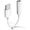 MOSON Apple MFi - Adattatore USB-C a presa da 3,5 mm per iPhone 16/15/15 Pro/Pro Max/Plus, cavo tipo C per Samsung Galaxy S23/S22/S21 Ultra, MacBook, Note (bianco)