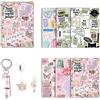 Nivafer Kit di accessori decorativi compatibili con Kindle Paperwhite (11/12e), inclusi 2 tappi antipolvere USB-C con charms, 6 carte decorative, portachiavi ciondolo
