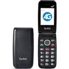 Qubo Telefono Cellulare per Anziani 4G, Flip con Tasti Grandi,Display 2.4, Volume Alto,Funzione SOS,Chiamata Rapida, cellulare anziani, Nero