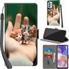 PHINIENLAND Cover per Samsung Galaxy A23 4G/5G / M13 4G / M23 5G Case PU Pelle Custodia [Kickstand] [Chiusura magnetica] [Slot per Schede], Portafoglio Flip Custodia per Samsung A23,Gattino