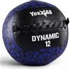 Yes4All YU7D 5.4kg Palla a muro dinamica/Soft Medicine Ball, palla medica a muro per l'allenamento di tutto il corpo e gli esercizi di forza