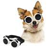 PETLESO Panda Form Pet Occhiali da sole regolabili per cani, protezione UV, antivento, antipolvere, per cani di piccola taglia, colore: bianco