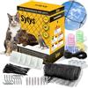 SYTYS Rete per Gatti Balcone Esterno | Rete di Protezione per Gatti e Uccelli | Rinforzata in Acciaio Inox | Extra Grande 6x3 m | Fissa e Scorrevole | Kit Incluso | Manuale in Italiano