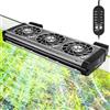 fishkeeper Ventilatore per acquari, raffreddatore per acquari, velocità dell'Aria e Timer Regolabili, Ventilatore Silenzioso per acquari d'Acqua Dolce e salata da 60cm (3 ventilatori)