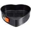 Le Creuset Stampo Antiaderente a Forma di Cuore, 24.8 x 23.8 x 6.9 cm, Resistente alle Sostanze Acide, Finitura in Acciaio al Carbonio, Antracite,Arancio, 94103326001100