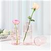 BlogBlog Piccoli vasi di vetro per fiori, piccoli vasi in vetro per decorazione, vaso da fiori sfuso per soggiorno, tavolo da pranzo, matrimoni, feste, eventi, decorazione per la casa (rosa, 3 pezzi)