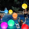 Fancysky Lampade Piscina, Lampada a Sfera a Led con Telecomando - Palle Luminose per Piscina a 16 Colori, Luci per Piscina Subacquea per Piscina, Spiaggia e Giardino (Palla 1-40cm)