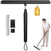 LORESJOY Tergivetro per Doccia, Retrattile 30-120cm Tergivetro da Bagno, Retrattile Lavavetri Doccia, Tira Acqua da Doccia con Gancio, Tergidoccia(Nero)