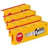 NGK Candela di accensione NGK BKR6EK, 2288 | Yellow Box | 1 pezzo (Confezione da 4)