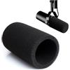 YOUSHARES Filtro antipop per microfono compatibile con microfono dinamico Shure SM7dB, copertura per microfono in schiuma, parabrezza per streaming, podcast e registrazione per bloccare gli effetti