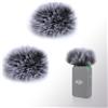 YOUSHARES Parabrezza per microfono DJI - Confezione da 2 protezioni antivento per microfono DJI, copertura pelosa compatibile con microfono lavalier wireless DJI per interviste