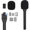 YOUSHARES Interview Go - Impugnatura per microfono wireless con piastra metallica, compatibile con DJI Mic Mini, microfono Lavalier magnetico Hollyland Lark M2 YOUSHARES