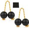 Kiuiom Agitatori a Sfera Kashaka,Africano Aslatuas Rhythmic Ball,Kashaka Aslatua Shaker,Strumenti Musicali Tradizionali Africani per Bambini Adulti Feste e Lezioni di Musica,2 coppie,Nero