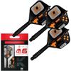 Target Darts K-Flex Game Over Freccette Alette e Aste, No.6 (Corto, 19mm) | Confezione da 3 Kflex Integrato Volo e Albero Sistema, Tutto in Uno Stampato Stelo | Professionale Freccettes Accessori