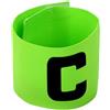 DPWOUM 1 Braccialetto da Capitano Verde, Multicolore, Fascia Elastica da Capitano del Calcio, con Chiusura, Regolabile, per Adulti e Ragazzi, Adatto per Molti Sport e Attrezzature