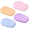 Daleweo Set di 4 Scatole di Sapone Portatile USA E Getta, Sapone da Viaggio, Carta per Lavare Le Mani in Quattro Profumazioni, Giallo, Viola, Blu, Rosa